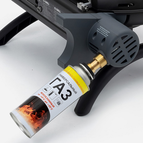 Гриль газовый O-GRILL 700T bicolor черный-кремовый (в комплекте адаптер тип А)