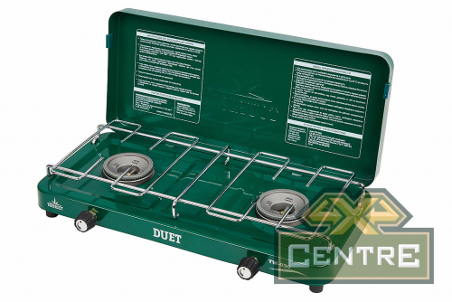 Плита газовая TOURIST DUET, портативная двухконфорочная, под бытовой газовый баллон