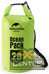 Гермомешок Naturehike Ocean Pack  20 л. (зелёный)