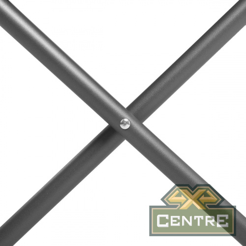 Кресло NISUS складное, алюминиевые подлокотники (серый/красный)