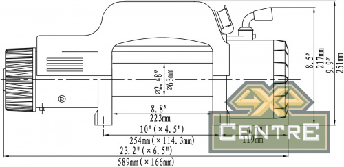 Лебёдка электрическая 12V Runva 13500 lbs 6136 кг