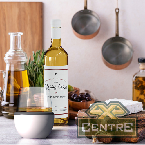 Термобокал для вина WINE KUZIE 440 мл, белый
