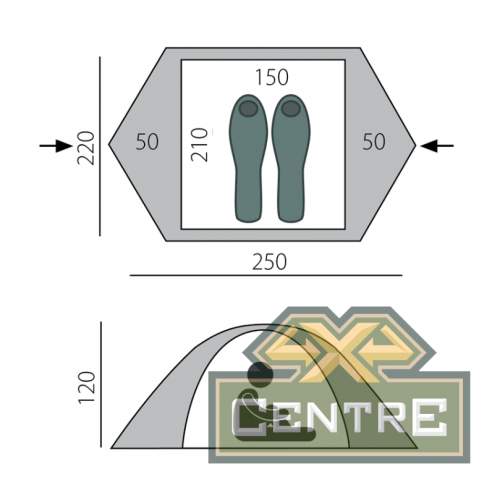 Палатка BTrace Ion 2+ (Зеленый)
